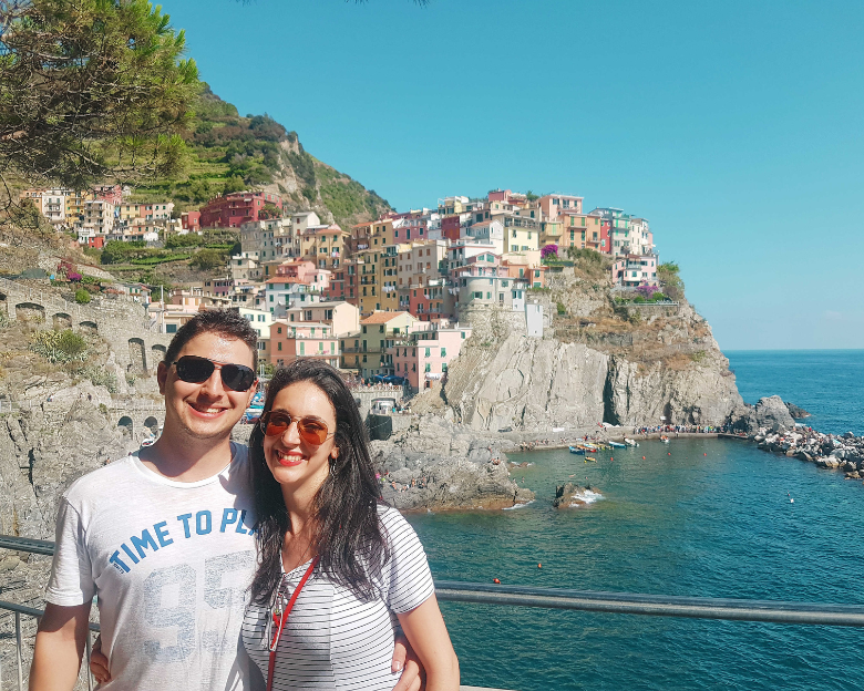 MANAROLA (Itália) - Paulo e Victória, exploraram Cinque Terre e as belezas da costa italiana.